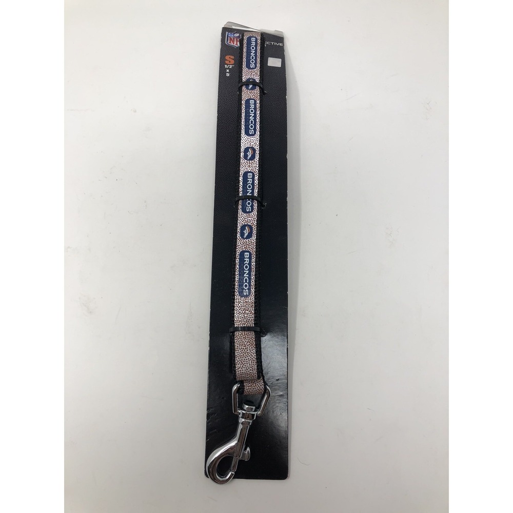 NEW DENVER BRONCOS Reflective Pet Leash Size‎ Small 1/2" x 5' NFL